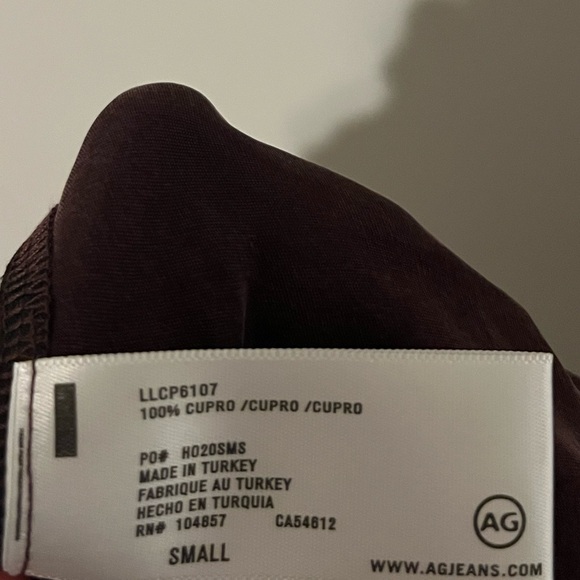 AG Adriano Goldschmied Burgundy Sueded Slip Dress Size Small - Picture 9 of 9